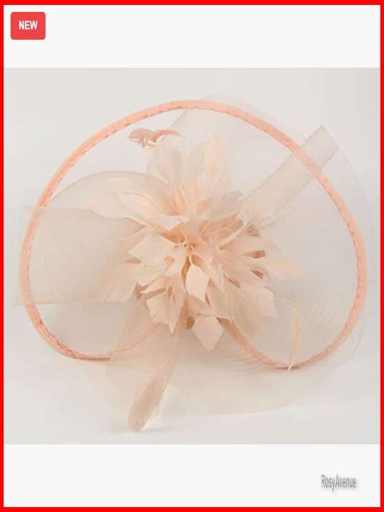 Vintage Derby Fascinator Headband Hat with Feathers for Tea Parties